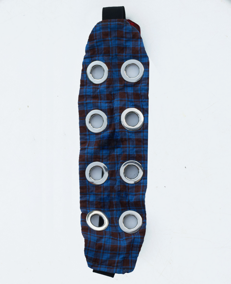 Plaid pattern blue/burgundy