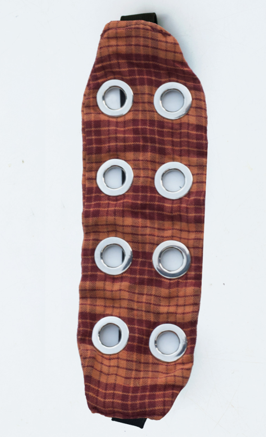 Plaid pattern orange/dark red