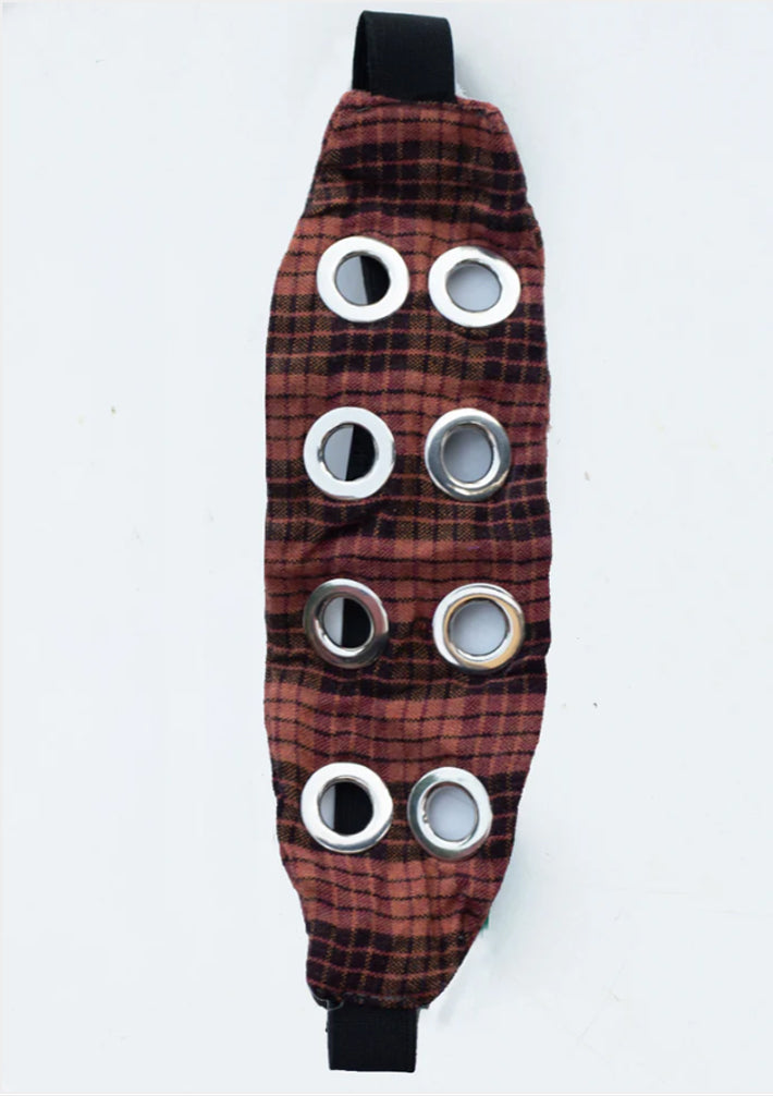 Plaid pattern orange/black