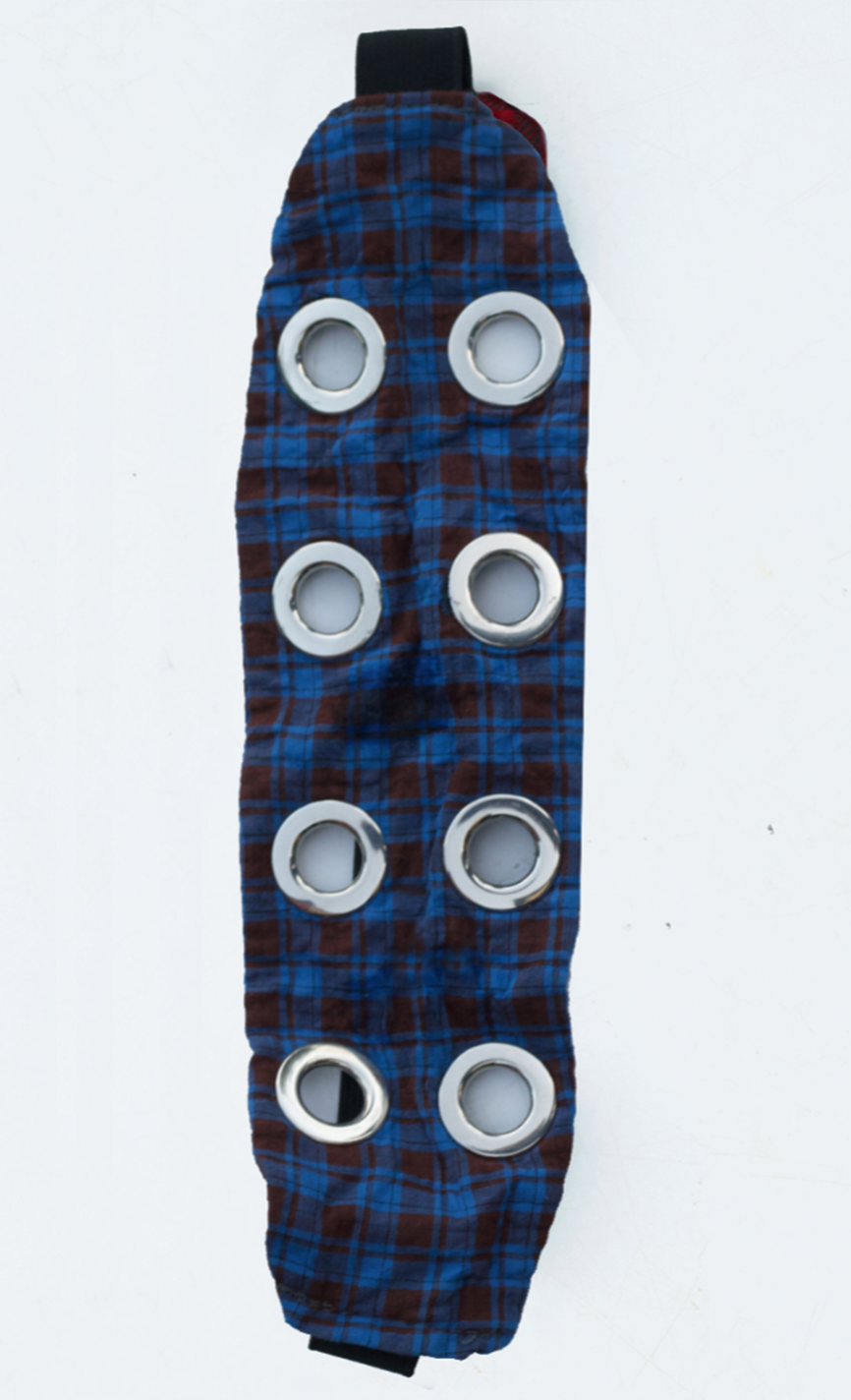 Plaid pattern blue/burgundy