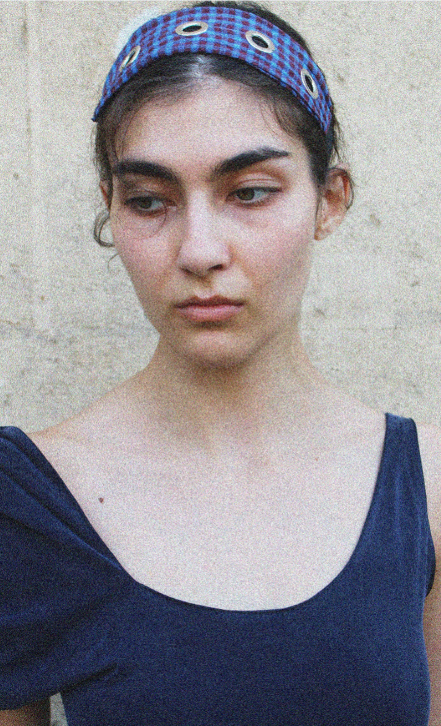 Plaid pattern blue/burgundy