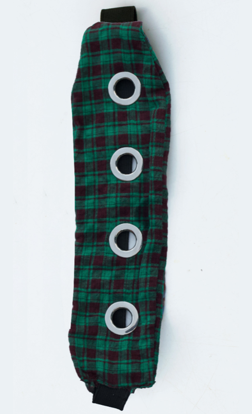 Plaid pattern green/burgundy